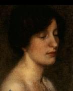 Thomas Cooper Gotch Portrait of the artist's wife oil painting